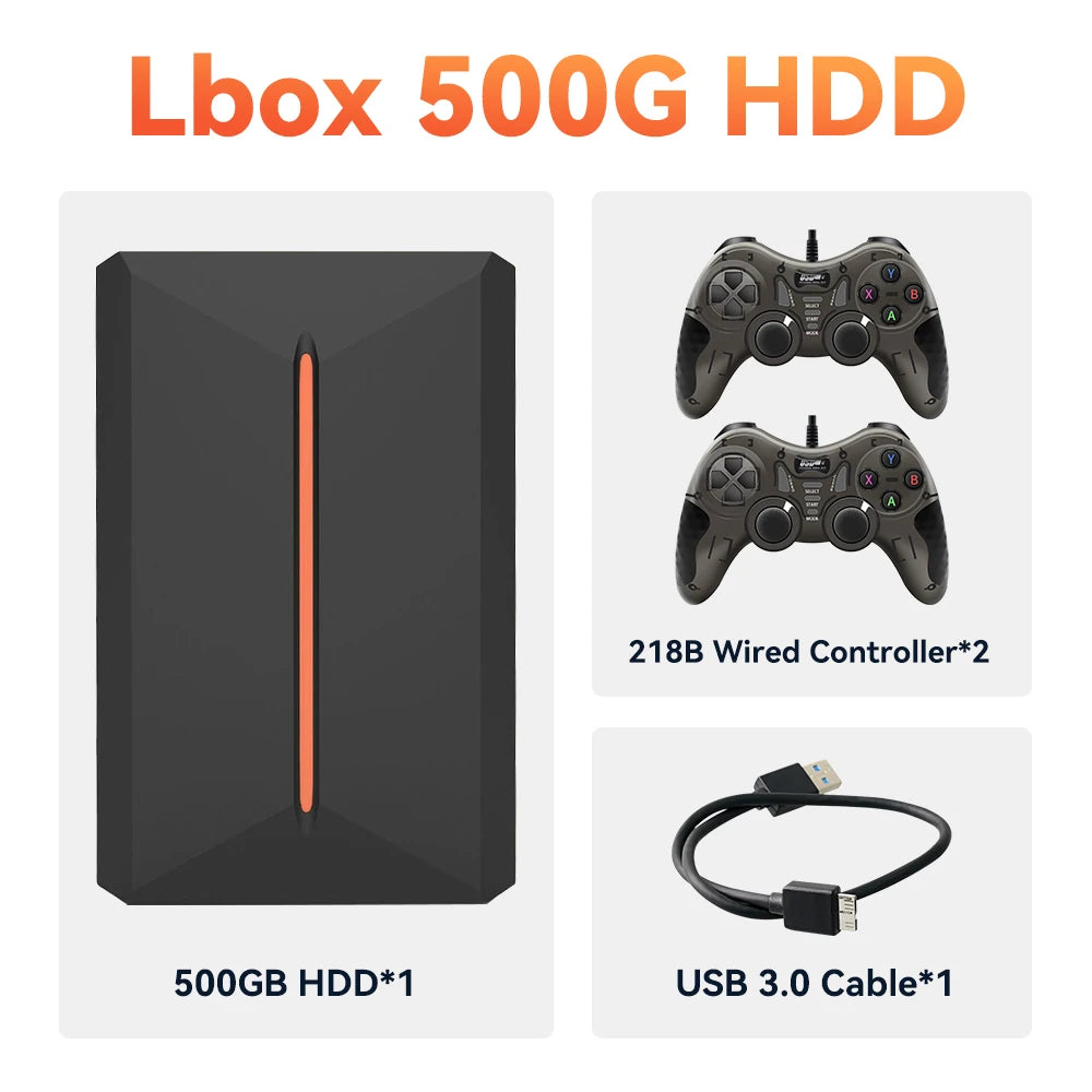 JMachen Launchbox 500GB Gaming Emulator For PS4 Switch PS3 PS2 Wii U