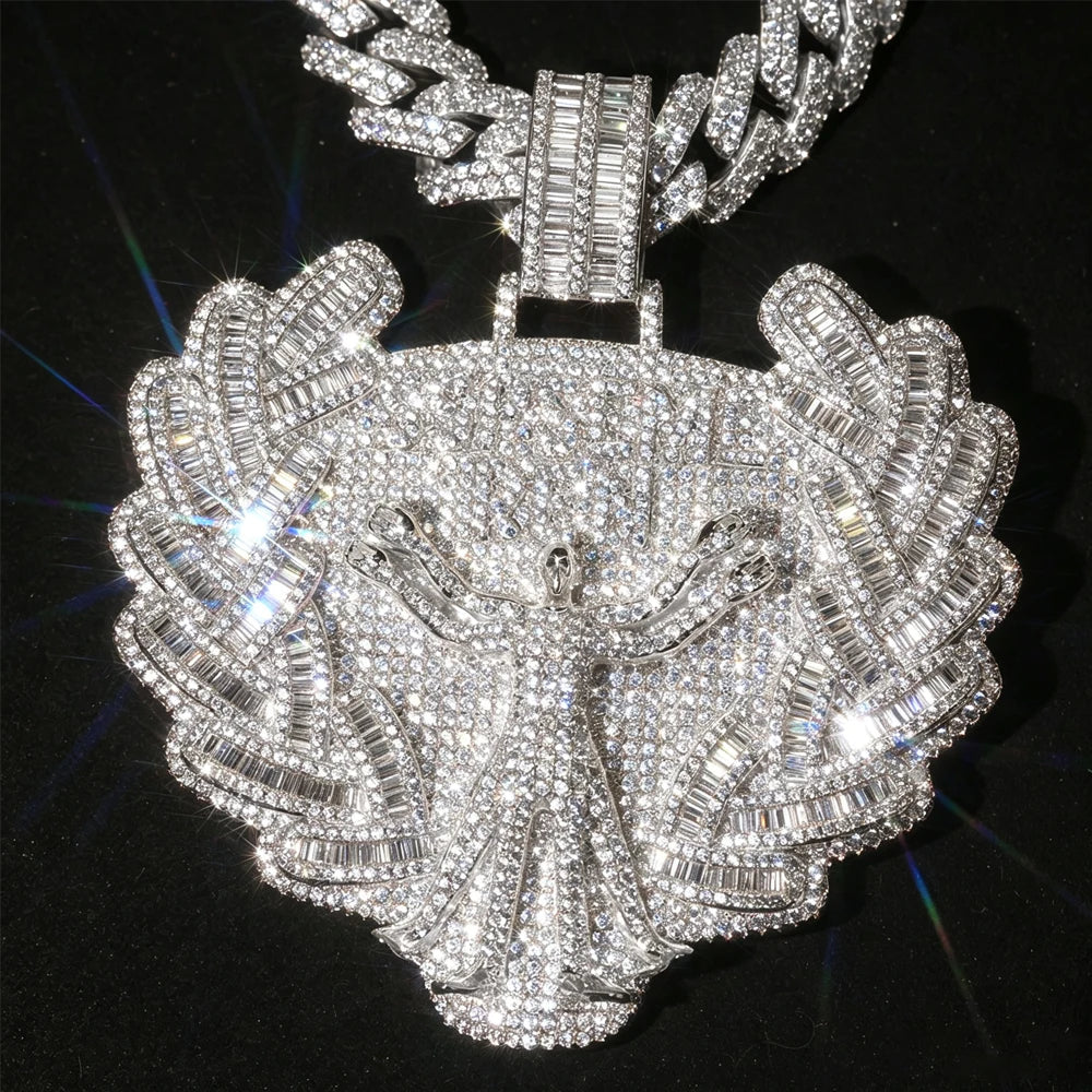 Lyee Cyee Iced Angel Wreath Pendant Gold Plated Cubic Zirconia
