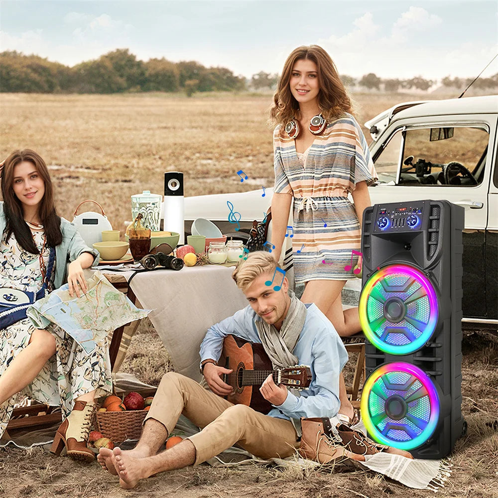 CURUK 8000W Peak Bluetooth Party Speaker with Subwoofer