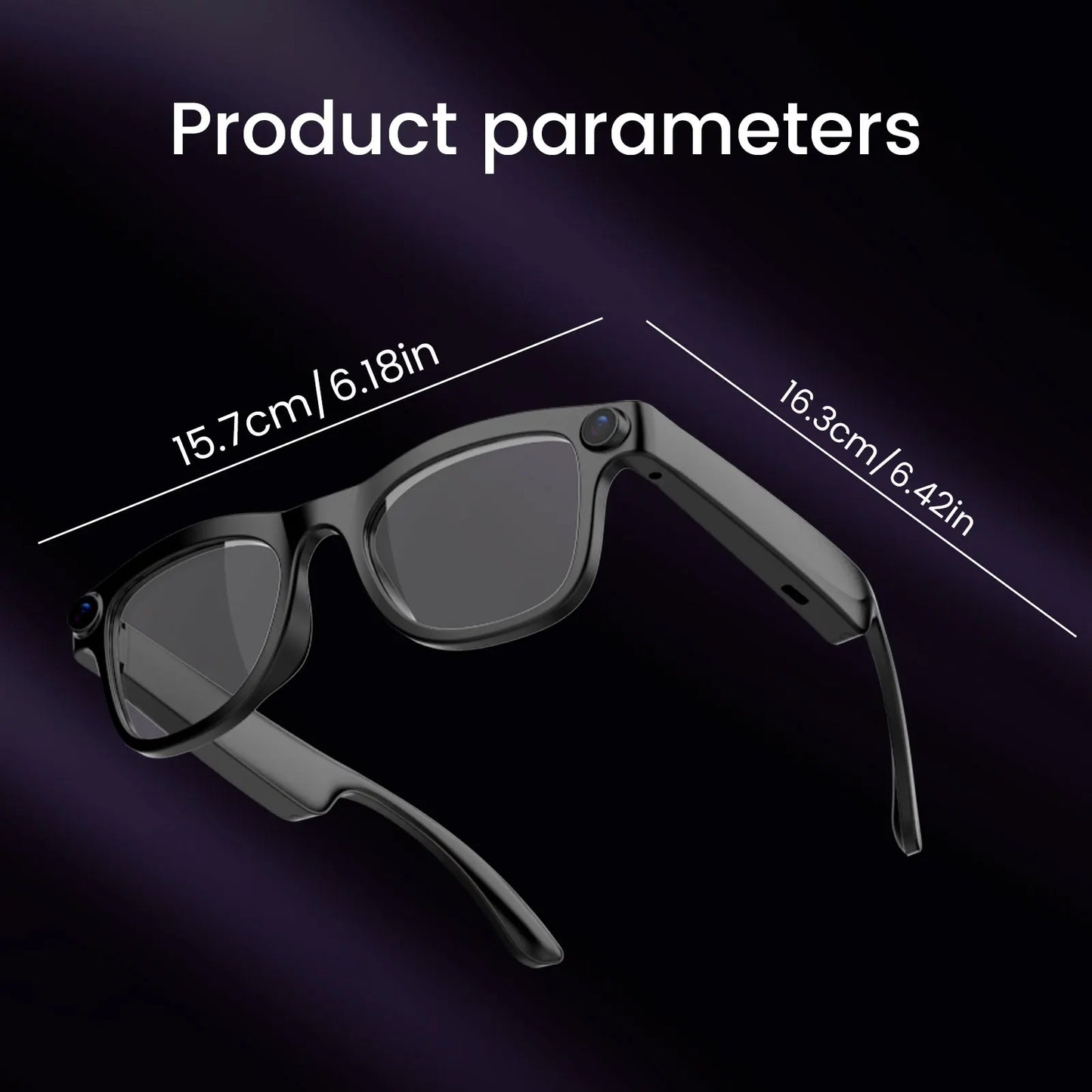 AI Smart Glasses With 200W Pixels Camera And Video