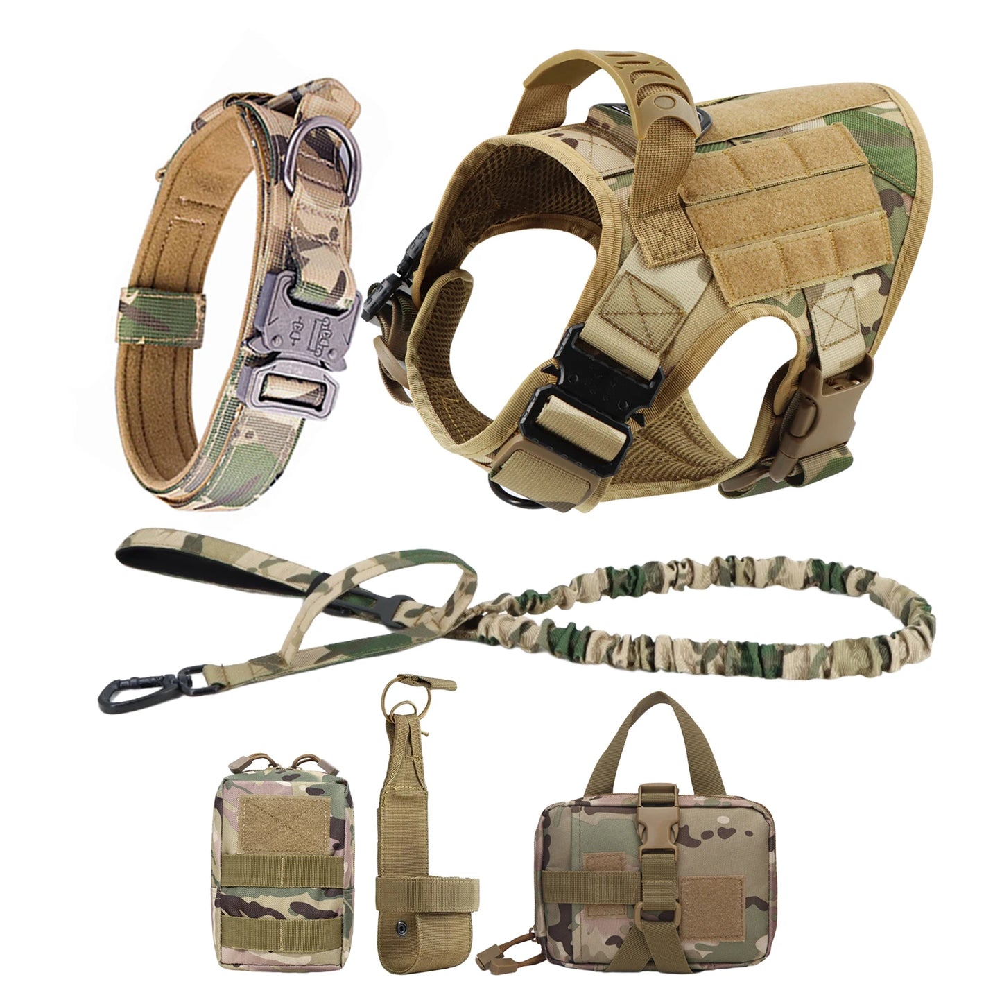 Nylon Dog Harness And Leash Set Padded Breakaway Quick Release
