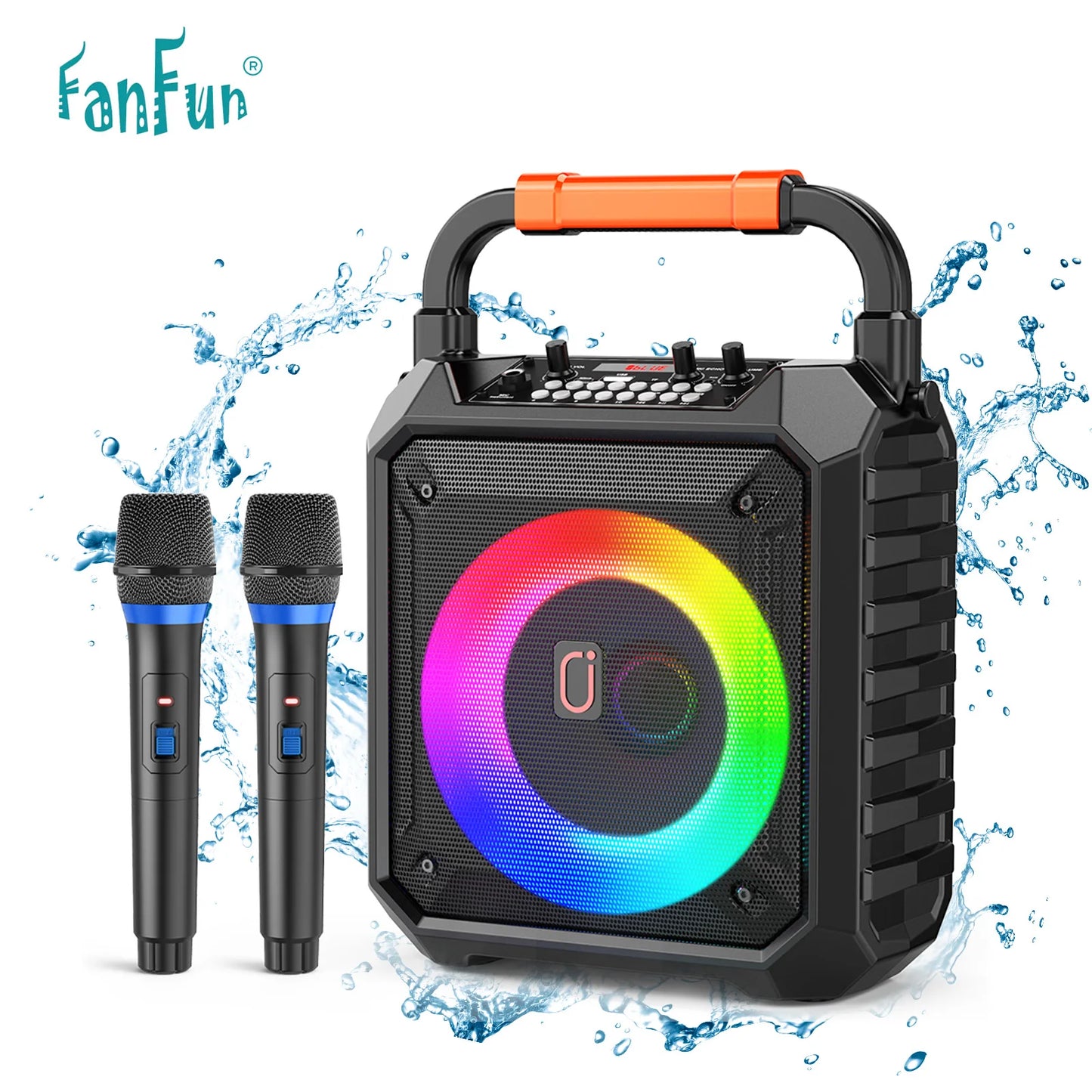 FanFun T17T Wireless Bluetooth Karaoke Speaker With Two Microphones