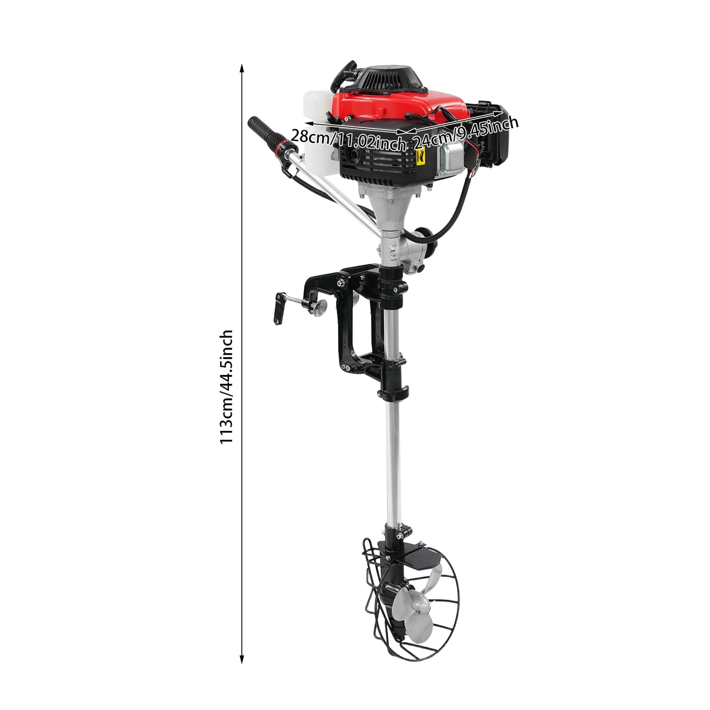 Outboard Boat Engine 4-Stroke 4.0HP With Propeller Guard Cover For Small Boats Enthusiasts