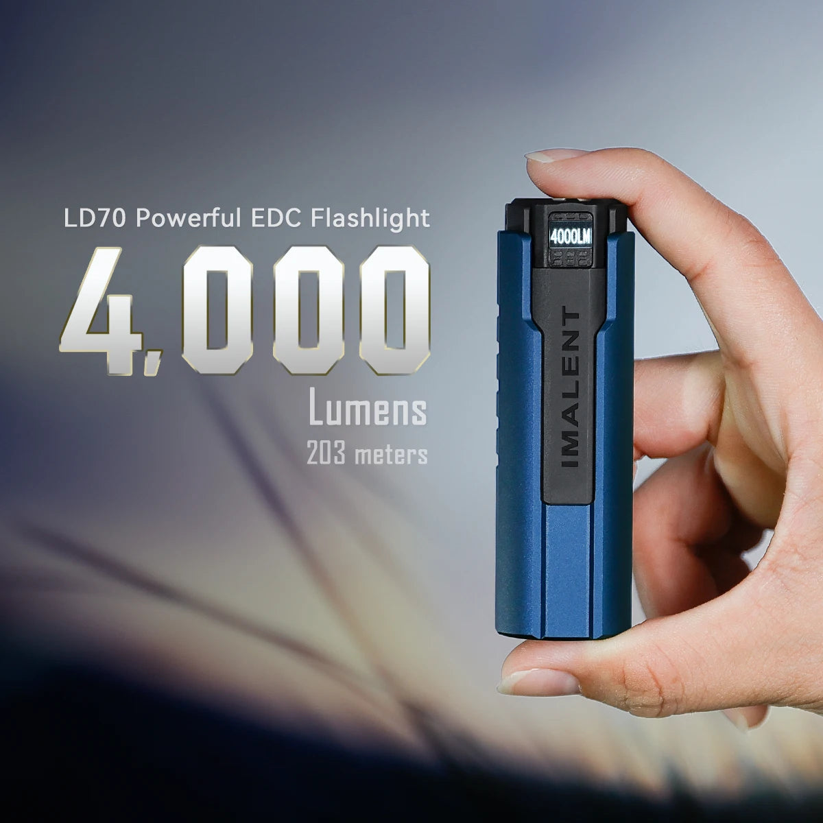 Imalent LD70 Mini 4000LM Rechargeable Flashlight for Outdoors