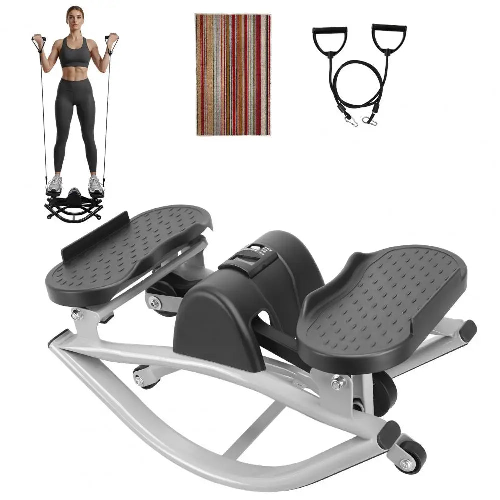 Lateral Rocking Stepper With LCD Monitor for Lower Body Workouts