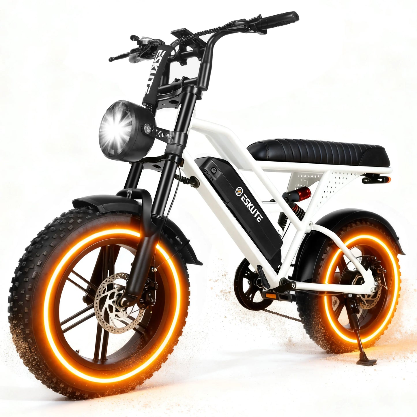Eskute V100 Electric Bike With 1500W Peak Power And Dual Suspension Fat Tire E Bike For Off Road And City Commutes