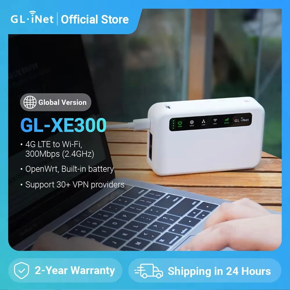 GL.iNet Puli GL-XE300 4G LTE VPN Router Portable Hotspot OpenWrt