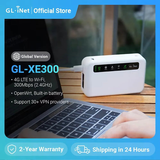 GL.iNet Puli GL-XE300 4G LTE VPN Router Portable Hotspot OpenWrt