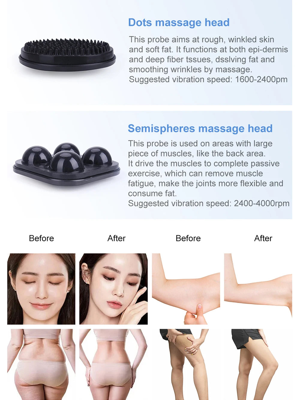 AOKO G5 Vibrating Massage Machine With 5 Heads For Body