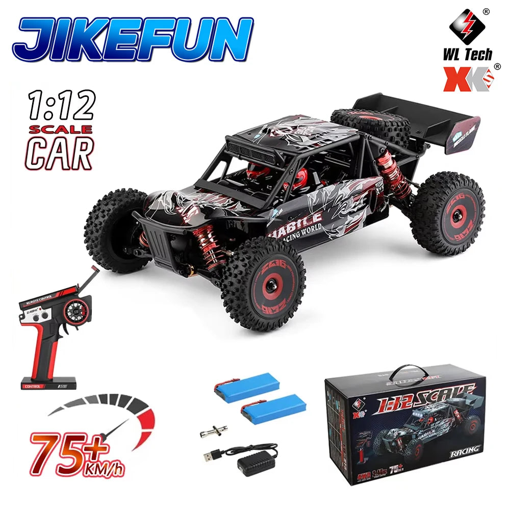WLtoys 124016 RC Car Remote Control High Speed 75kmh 4WD Off Road Electric Truck For Kids Durable Racing Toy