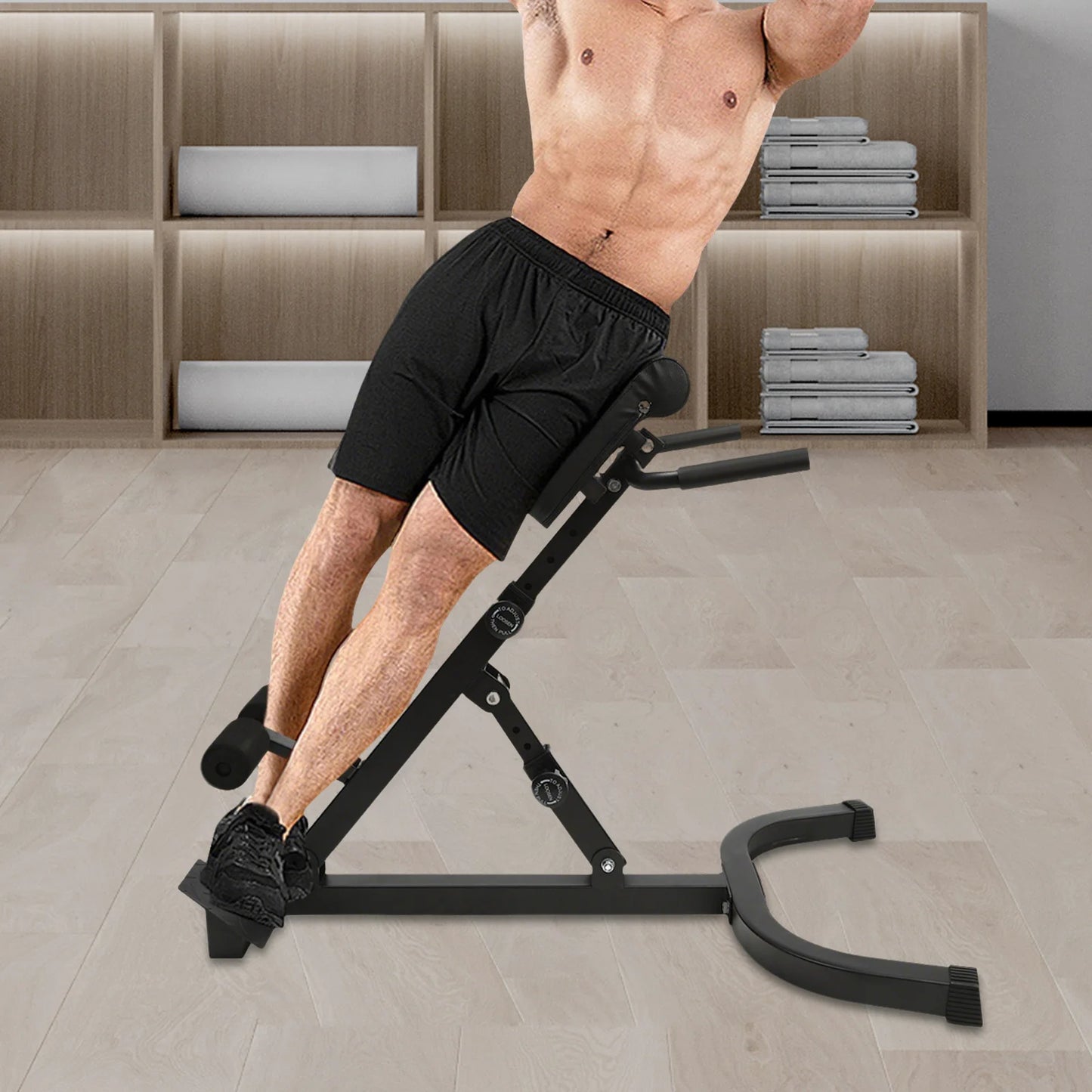 Foldable Roman Chair Hyperextension Bench For Core Training