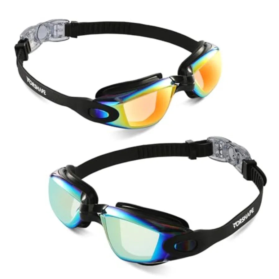 Anti Fog Swimming Goggles 2 Pack No Leaking UV Protection For Men Women Youth Everyday Wear