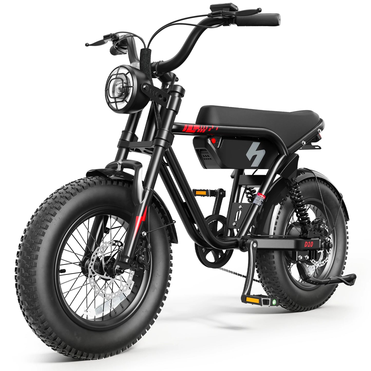 Hopepeak D10 Electric Mountain Bike 1200W Peak Motor 48V 10.4Ah