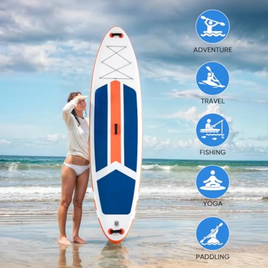 Inflatable Stand Up Paddle Board PVC Drop Stitch Ultra Wide Stable For Outdoor Water Sports Beginners