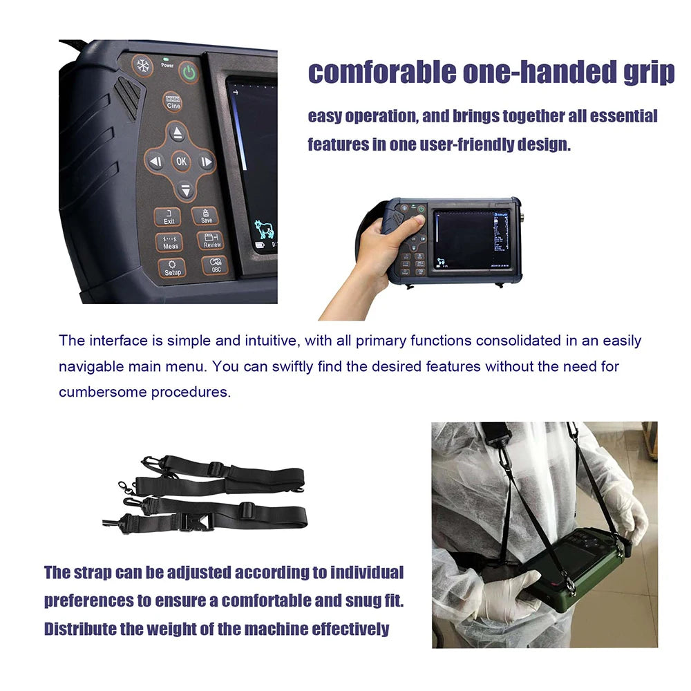 DAWEI Portable Veterinary Ultrasound Scanner for Farm Animals Pregnancy Testing