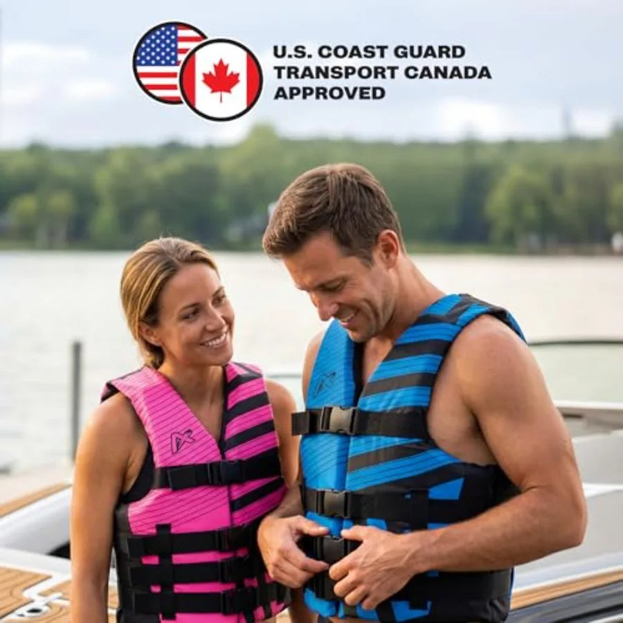 Trend USCG Approved Life Jacket for Adults and Kids Water Sports Vest for Boating and Tubing