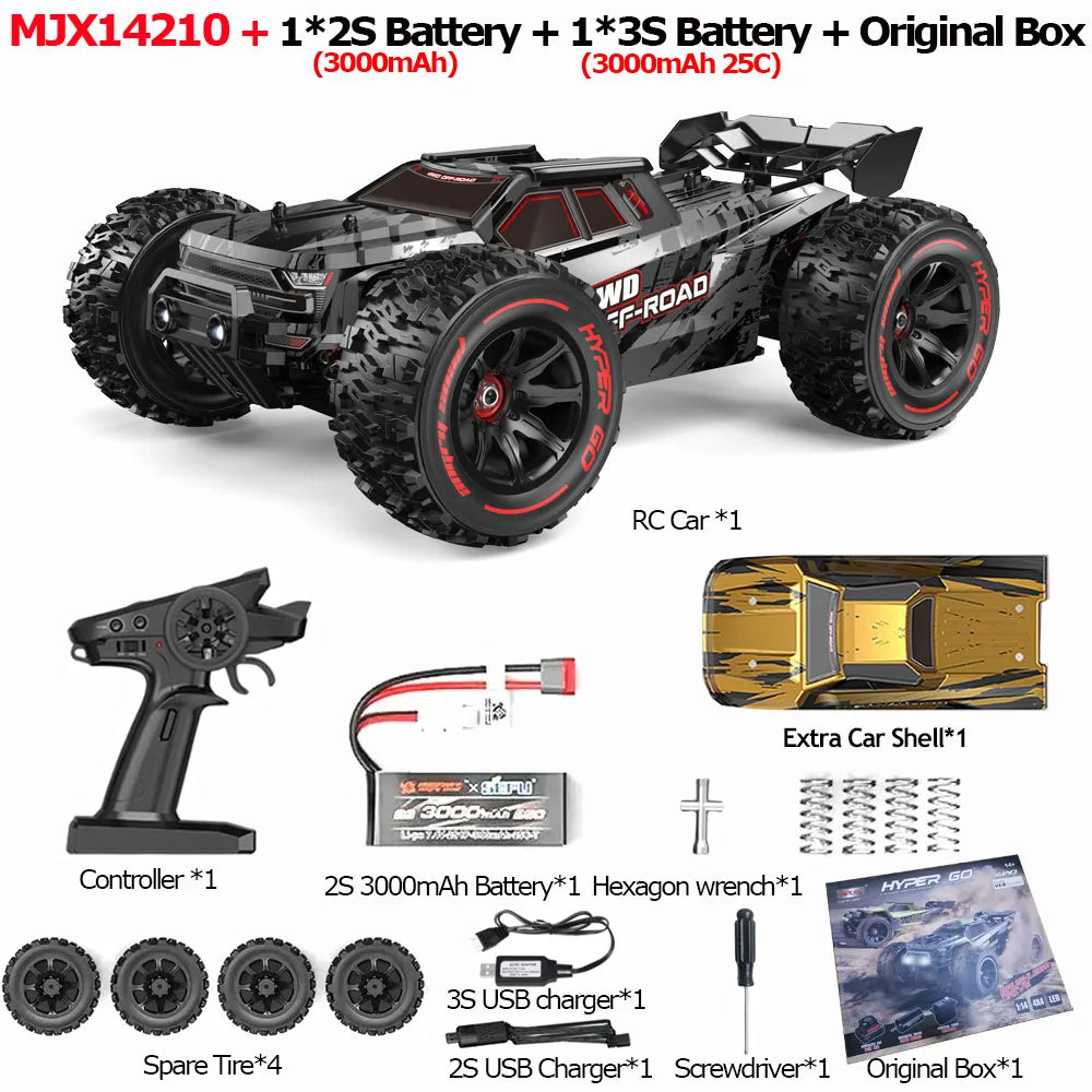 Jyscend Brushless RC Car 4WD Off Road Racing Truck 75kmh High Speed Remote Control for RC Hobbyists