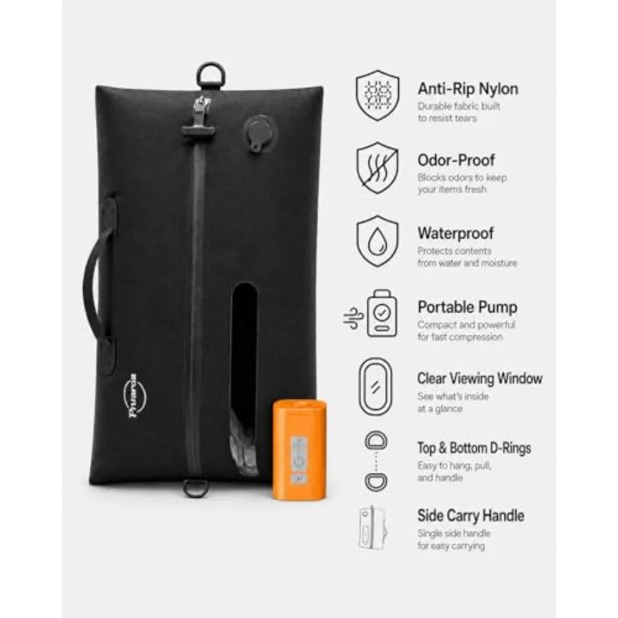 Travel Luggage Vacuum Compression Bags With Wireless Pump IP68 Waterproof