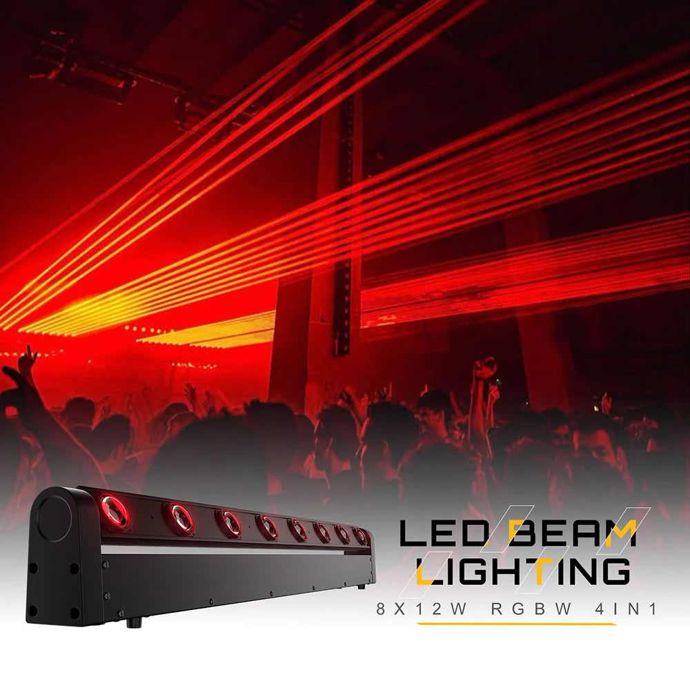 SHEHDS 8x12W RGBW Moving Head Spotlight For DJ Party Lighting