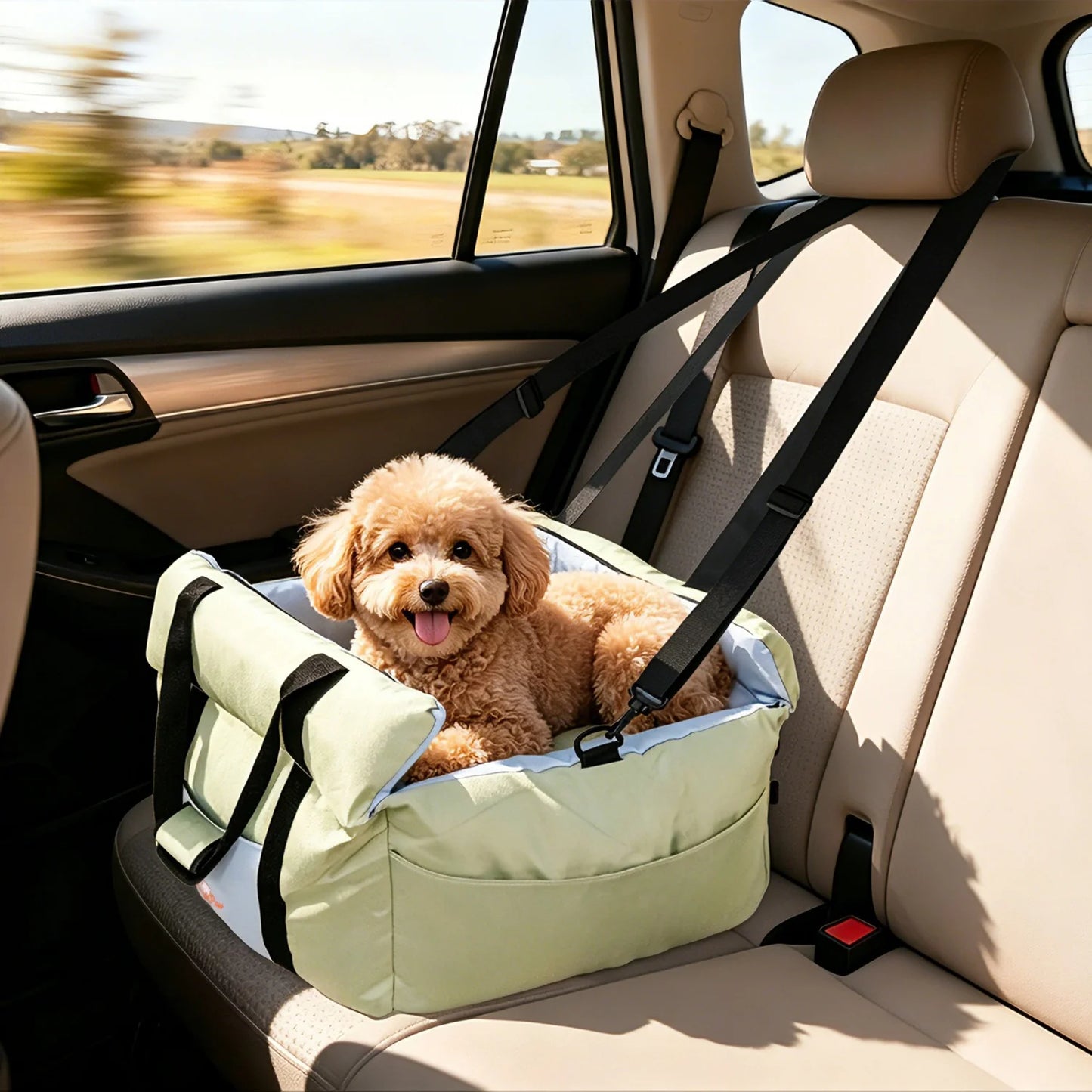 BINGOPAW Washable Dog Car Seat For Small Dogs Booster Carrier
