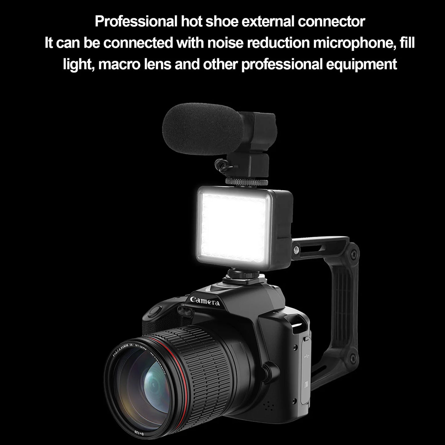 Digital Wireless Dual Cameras Camcorder With 4K 64MP Night Vision