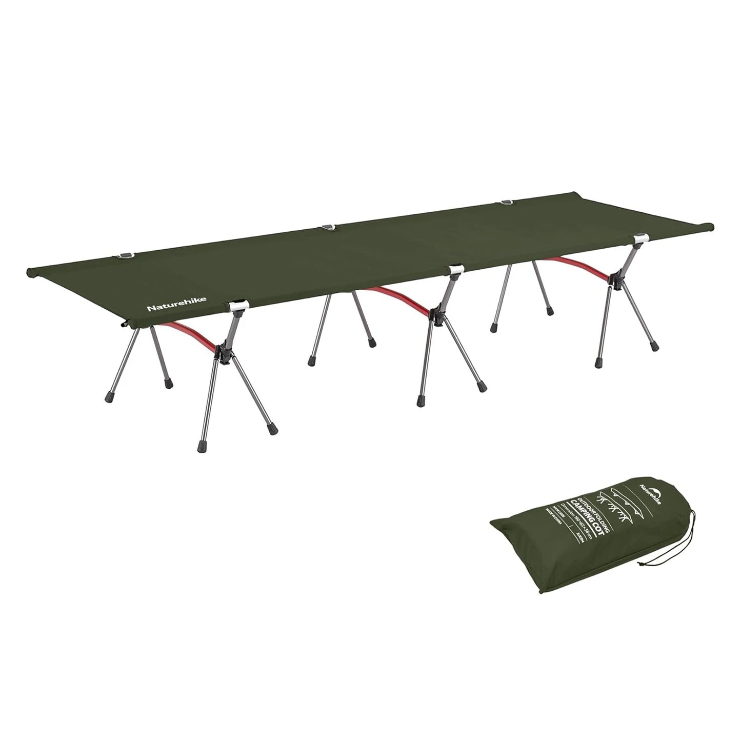 Naturehike Folding Camping Cot Ultralight Height Adjustable Bed
