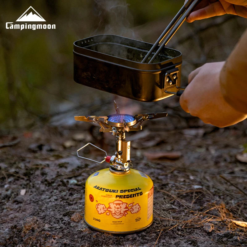 Campingmoon Portable Titanium Rocket Stove Outdoor Hiking Camping Mountaineering
