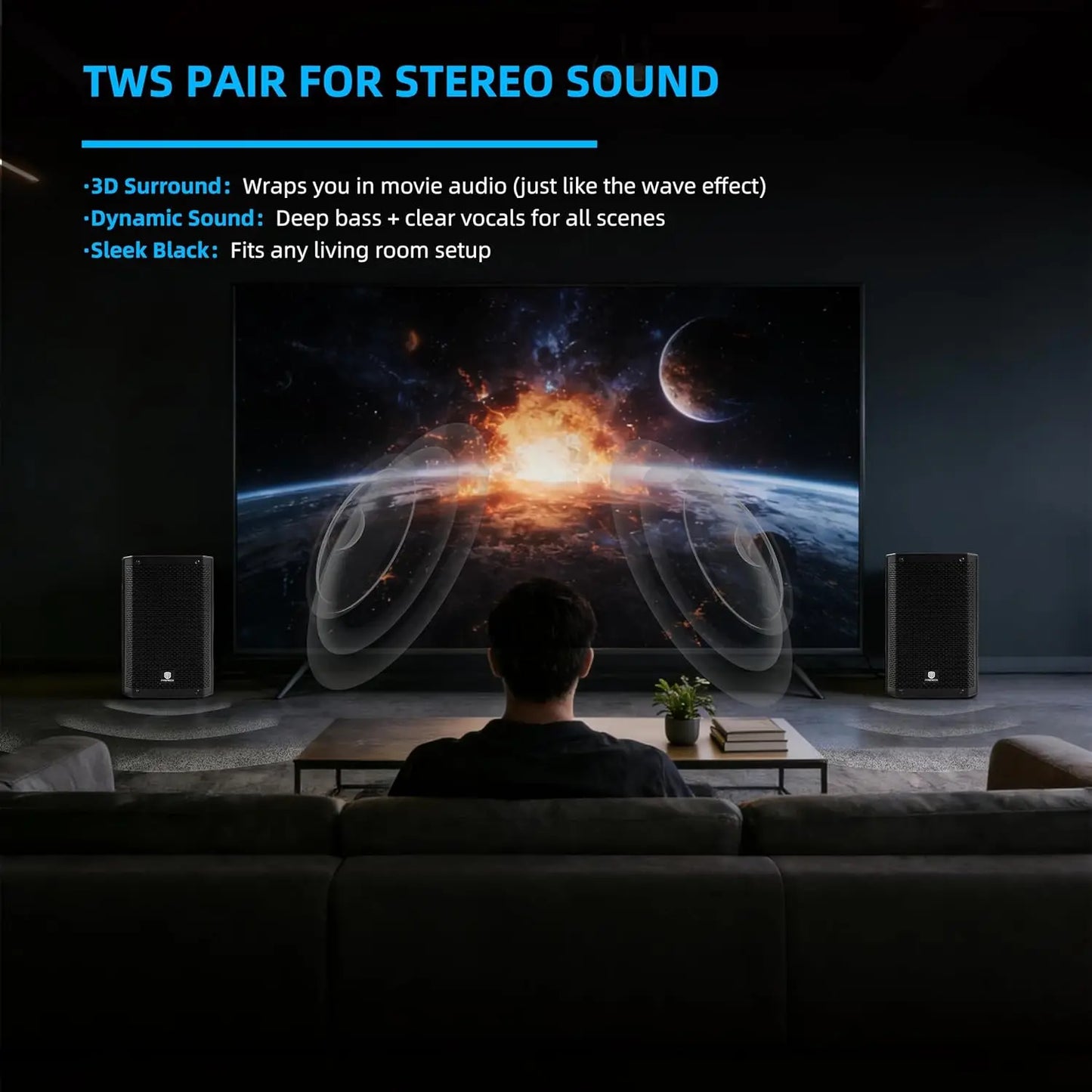 PRORECK SP8 3 Channel Powered DSP PA Speaker Bluetooth TWS