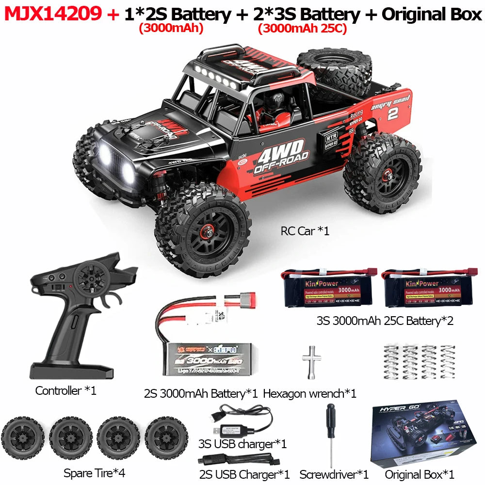 Jyscend Brushless RC Car 4WD Off Road Racing Truck 75kmh High Speed Remote Control for RC Hobbyists
