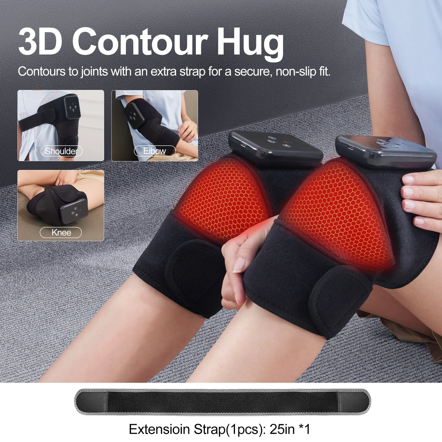 Leercon Heated Knee Massager With Vibration And Heat Therapy