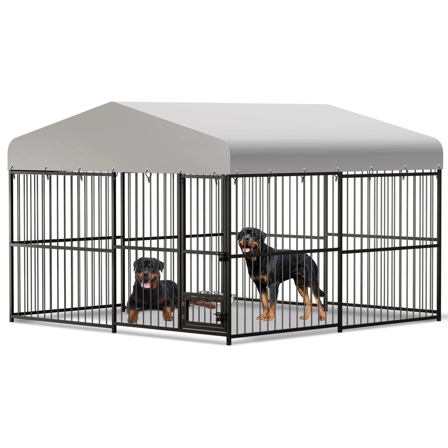 Twister CK Outdoor Walk In Dog Kennel Heavy Duty Cage With Roof UV Resistant And Double Lock For Large Dogs