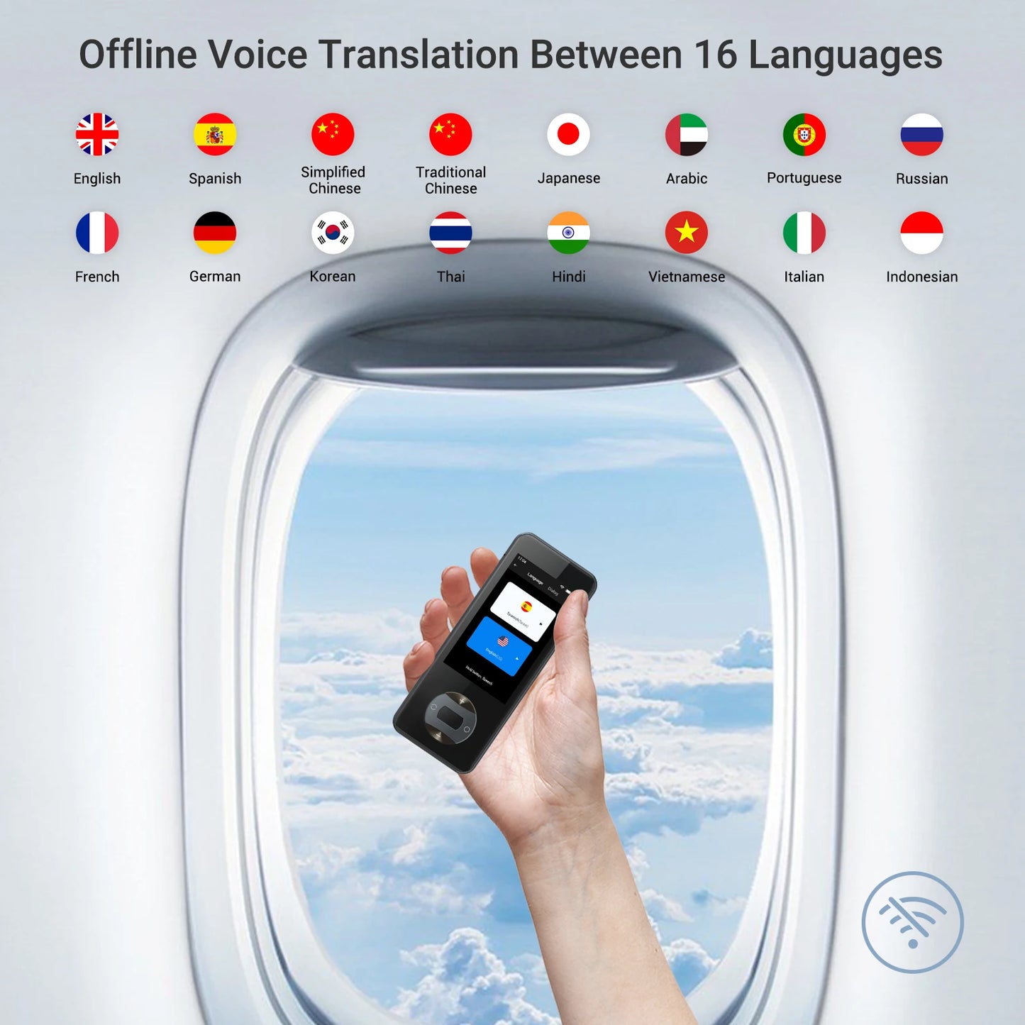 Wooask W10 Translator Device 144 Languages Two Way Translation