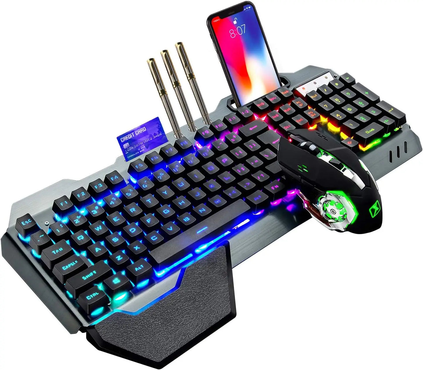 MAMBASNAKE K680 Wireless Keyboard and Mouse Combo Rechargeable 3800mAh Battery