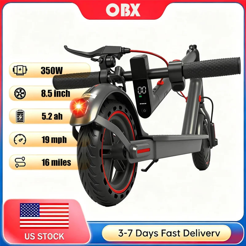 Obx 350W Electric Scooter Foldable 21 Mile Range
