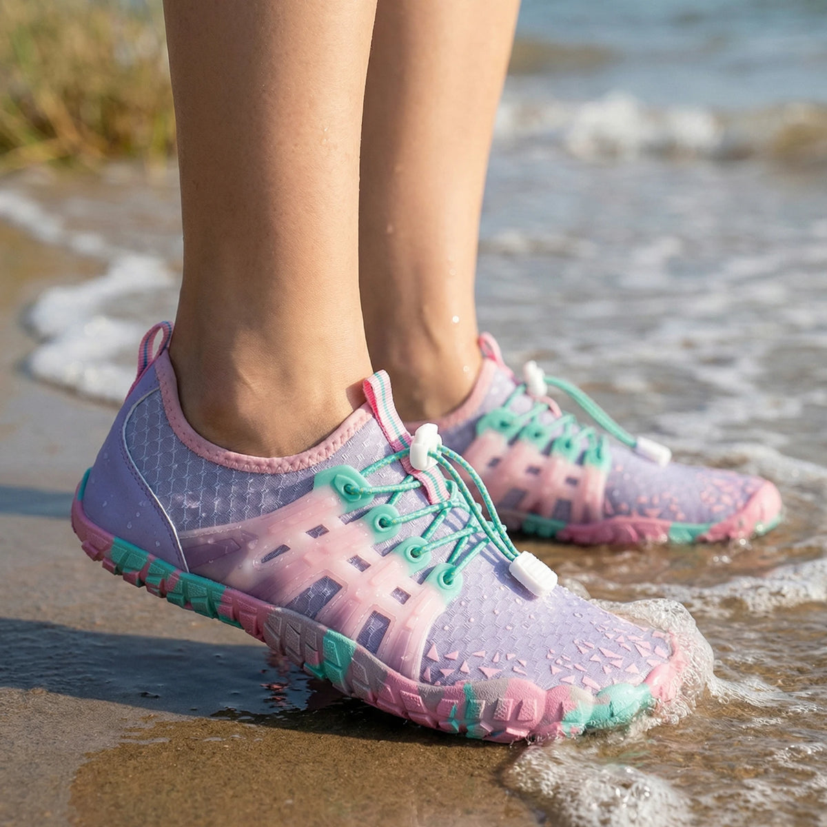 Women Aqua Shoes Anti-Slip Quick-Dry Beach Beach Barefoot Shoes Outdoor Lightweight Sneakers Hiking Surfing Boating Fishing