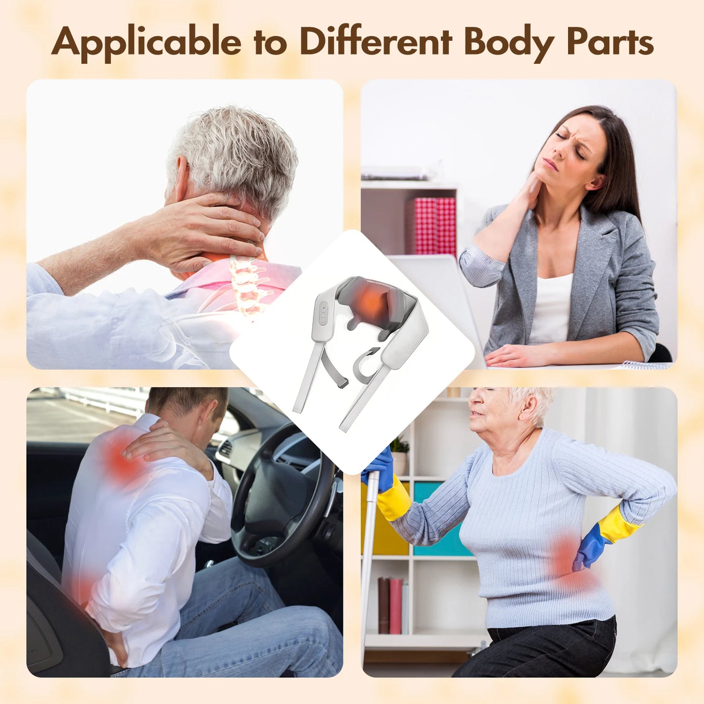 Shiatsu Neck And Back Massager With Advanced Heat Therapy