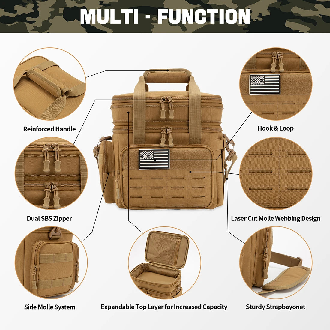 ReFire Gear Tactical Insulated Cooler Bag With Molle Straps