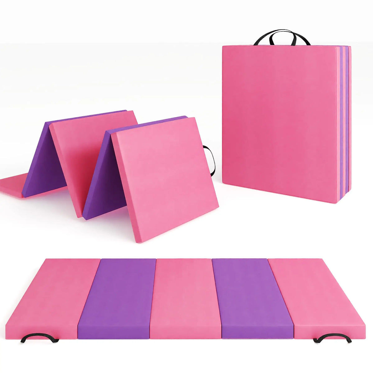 HiMISS Folding Gymnastics Tumbling Mat for Yoga Pilates Home Fitness