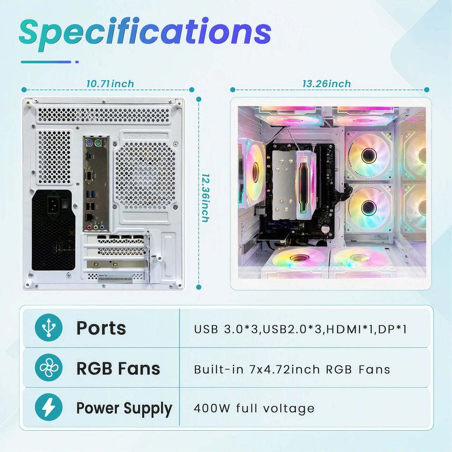 LXZ Gaming PC Desktop Ryzen 5 5600 Series 16GB DDR4