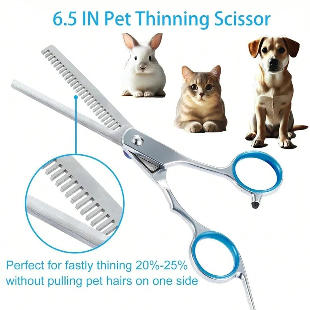 SHUYU Pet Grooming Scissors Kit Stainless Steel With Case