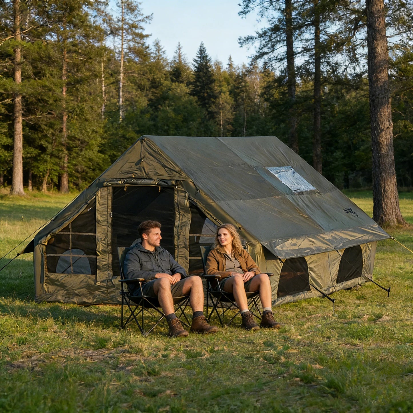 Pakicetus Quick Setup Inflatable Camping Tent For 4 To 8 People