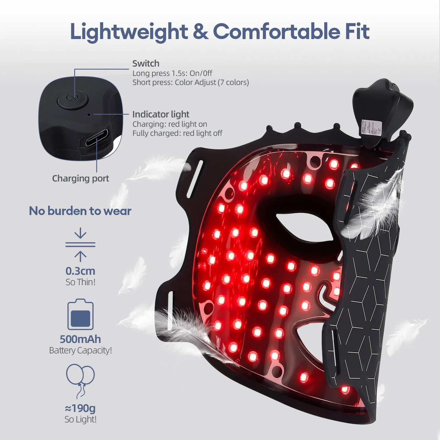 Foreverlily Photon Silicone LED Face Mask For Skin Rejuvenation