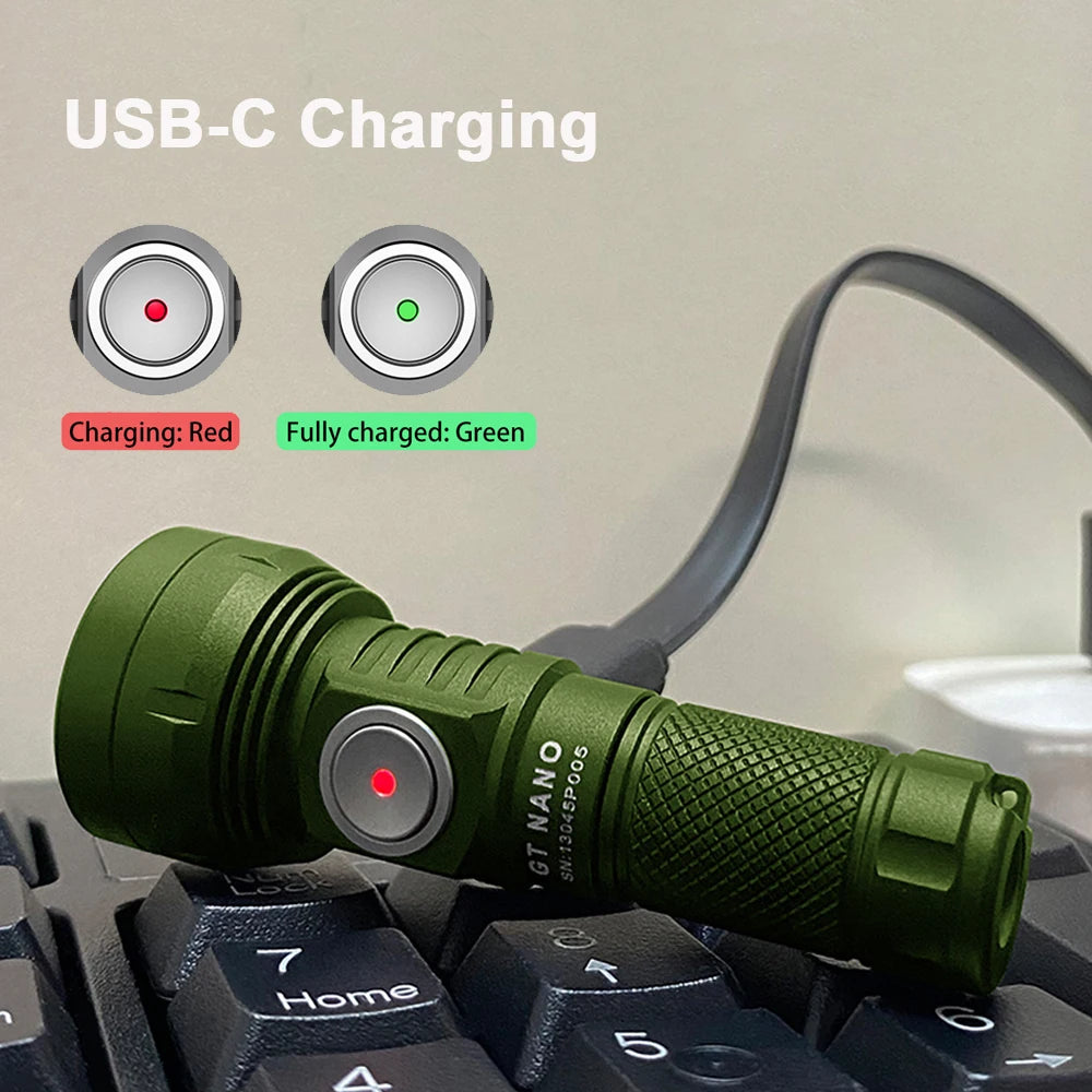 Lumintop GT Nano USB C Rechargeable Flashlight 700 Lumens