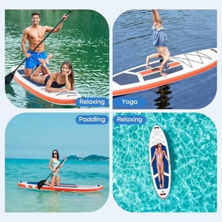 Inflatable Stand Up Paddle Board PVC Drop Stitch Ultra Wide Stable For Outdoor Water Sports Beginners