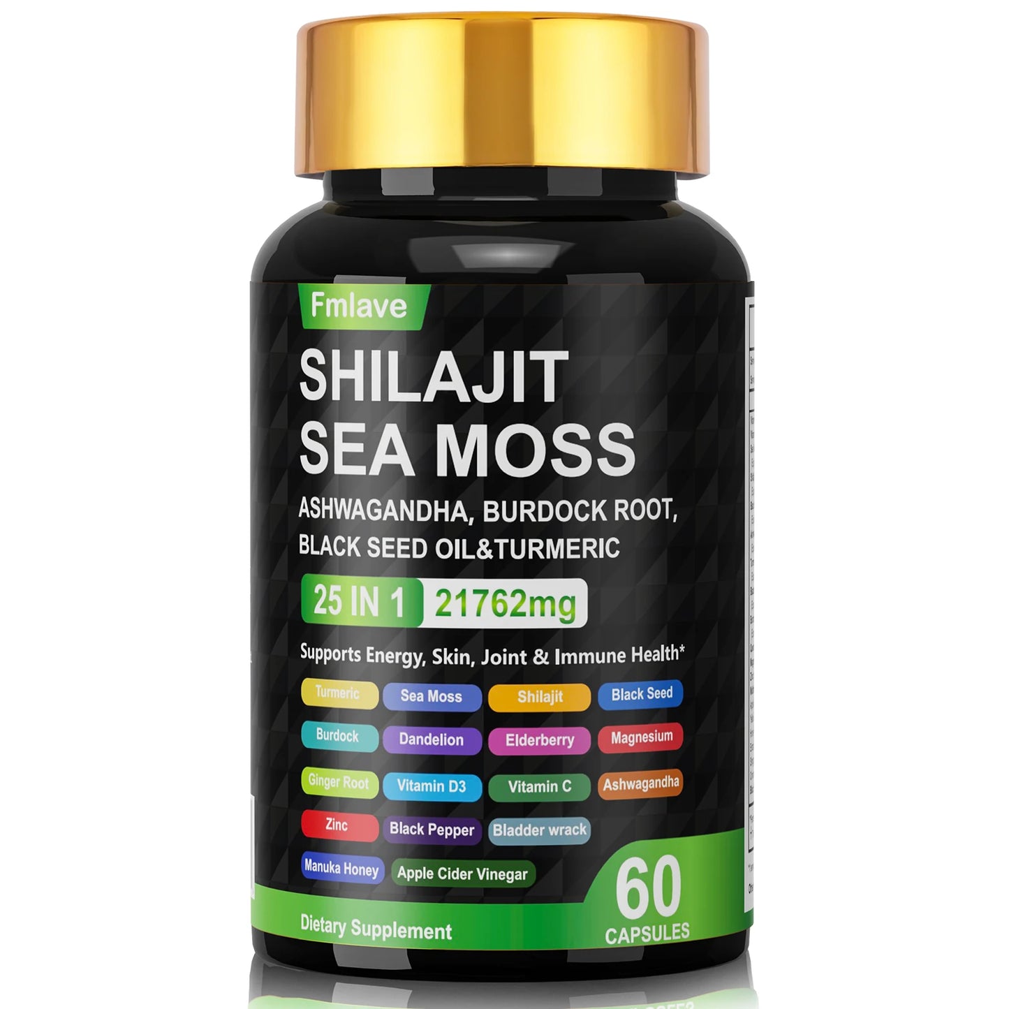 FMLAVE Sea Moss Shilajit Ashwagandha Immune Support Capsule