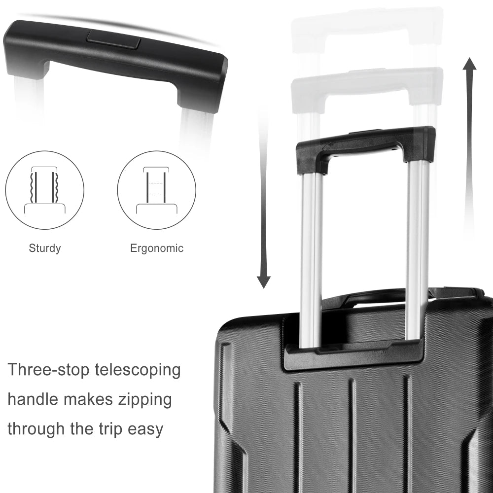 Hardside ABS Luggage Set With TSA Lock For Family Travel