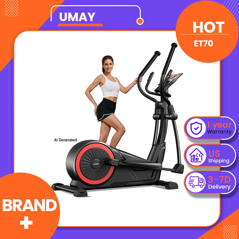 UMAY ET70 Magnetic Elliptical Exercise Machine With LCD Monitor