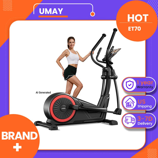 UMAY ET70 Magnetic Elliptical Exercise Machine With LCD Monitor