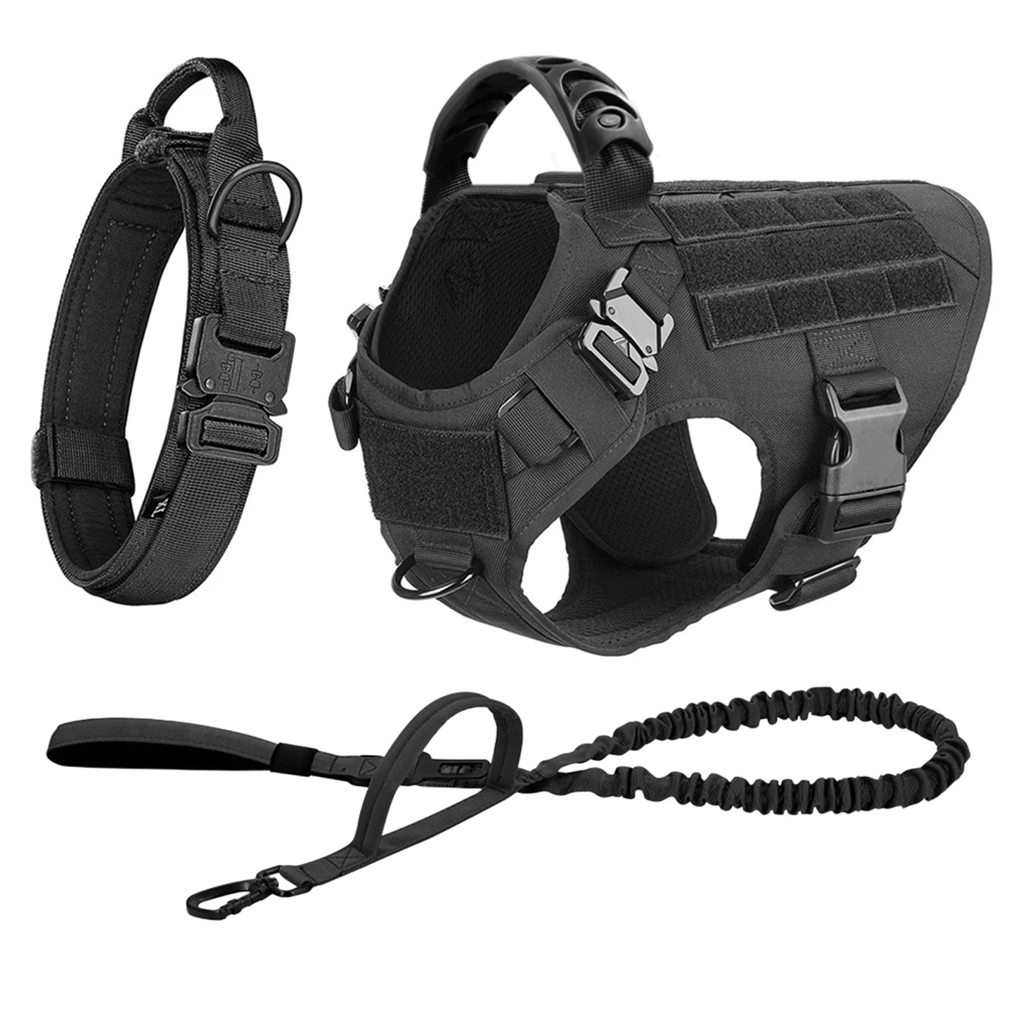 Nylon Dog Harness And Leash Set Padded Breakaway Quick Release