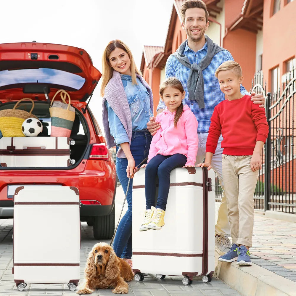 4 Piece Hardside Spinner Luggage Set With TSA Lock